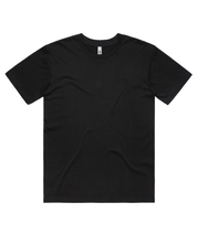 Black t-shirt on a white background