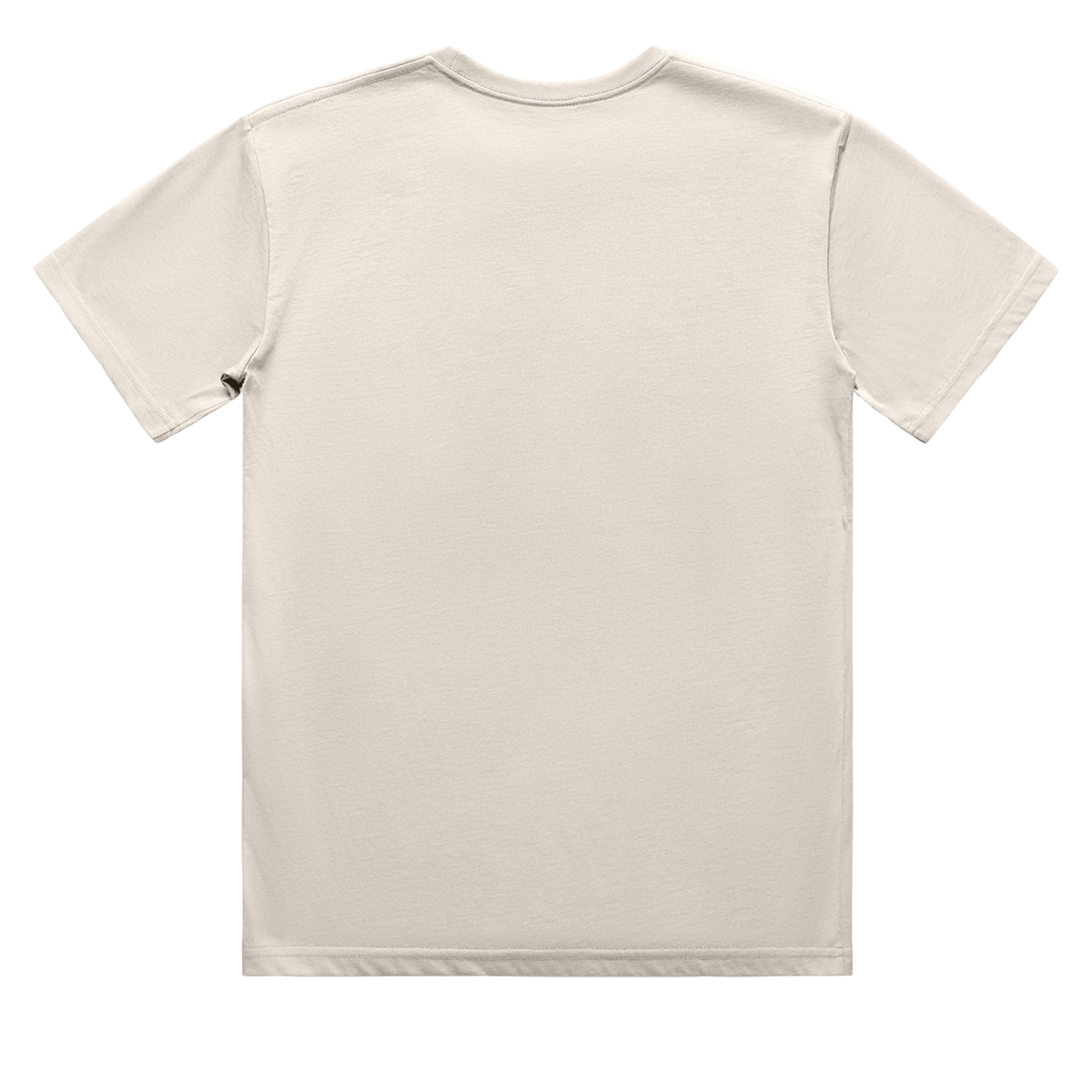 Beige t-shirt on a white background