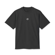 Anti-Quitting Club heavyweight black t-shirt with oversized fit, small chest text, and bold painterly graphic on the back