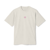 Anti-Quitting Club heavyweight cream t-shirt with oversized fit, small chest text, and bold painterly graphic on the back