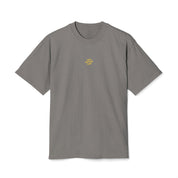Anti-Quitting Club heavyweight gray t-shirt with oversized fit, small chest text, and bold painterly graphic on the back