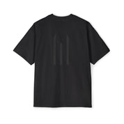 Black t-shirt on a white background