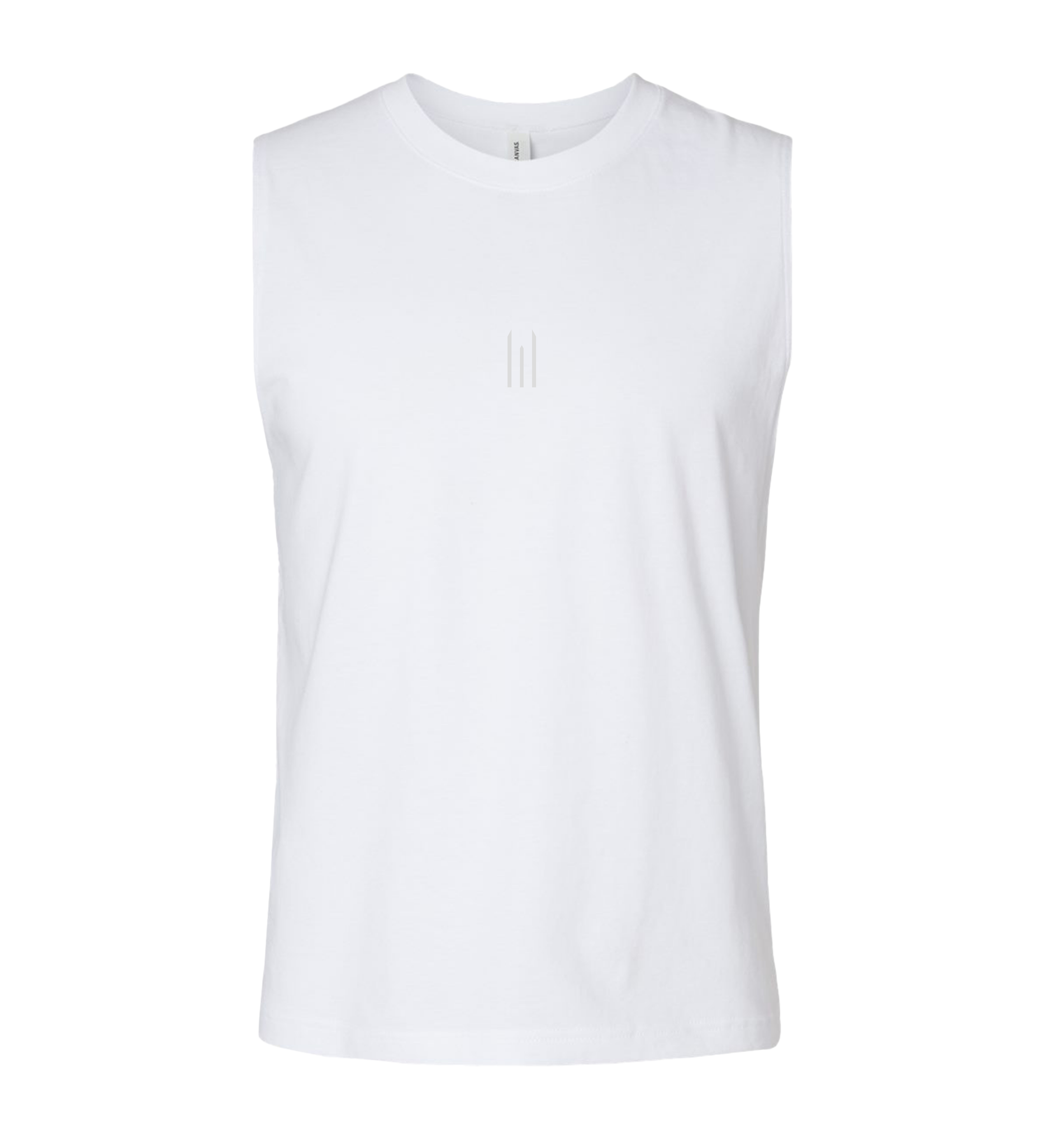 White sleeveless shirt on a white background