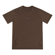 Brown t-shirt with 'MOTIV' logo on a white background